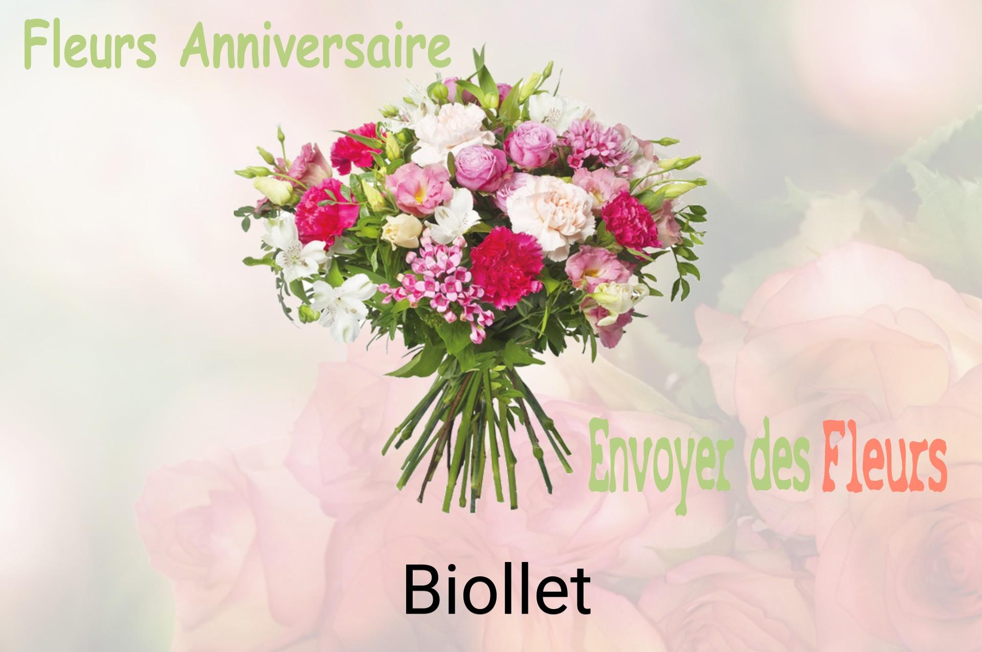 Bouquet de fleurs d’anniversaire livré à Biollet
